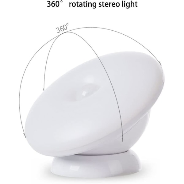 LED Skrivebordslampe Induksjonsnattlys Oppladbar ABS Materiale Vippebryter Magnetisk Adsorpsjon Hvitt Lys