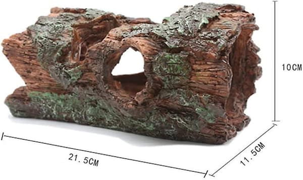 Resin Fisketank Dekor-hule Dekor-gjemmested Tre Logg (trebark)