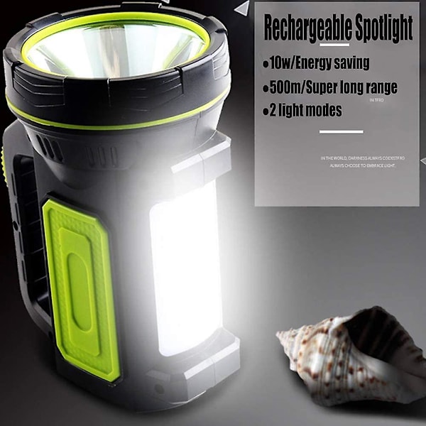 Usb-laddningsbar ultrastark LED-ficklampa 135000 lumen 6000mah med sidoljus stark vattentät ficklampa för nödcamping vandring jakt