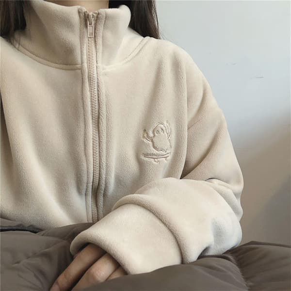 Dame Oversized Genser Ensfarget Genser med Lomme Egnet for Vennetreff L Apricot