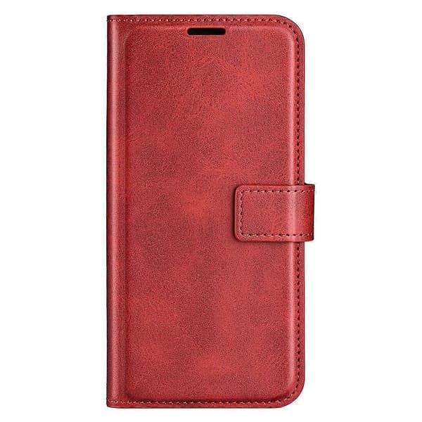 Til Xiaomi 15 Stand Case Anti-Scratch Kalvetekstur Læder Telefon Cover - Grå Red