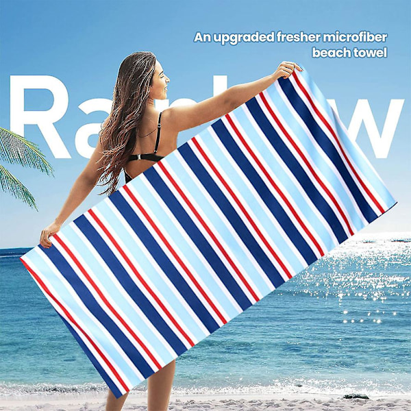 1 st ultrafin fiber dubbel frotté strandhandduk tryckt strandhandduk simning solskydd sjal style2