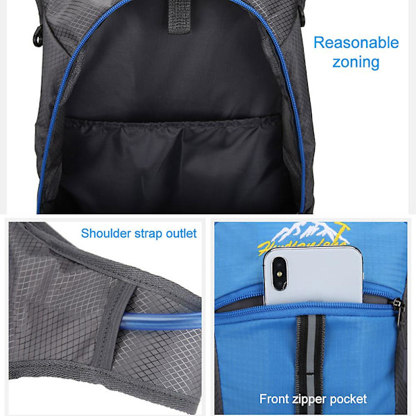 Multifunktionell Sport Ryggsäck, Stor Kapacitet Ryggsäck-Utomhus Cykel Vattenpåse Ryggsäck blue combination1
