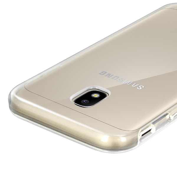 360-deksel for Galaxy J3 2017 Fleksibel Front & Stiv Bakside - Transparent