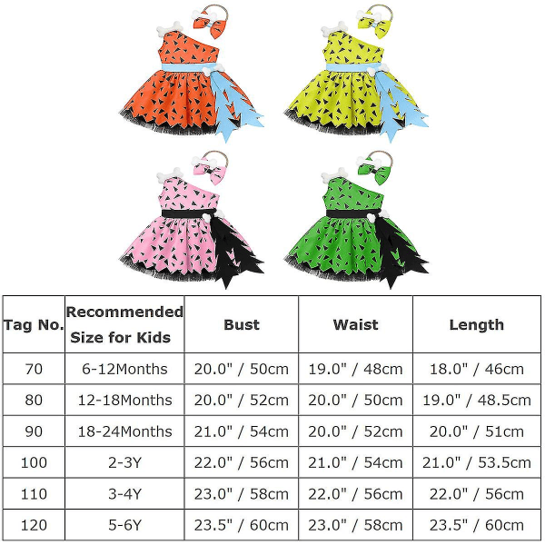 Flinstones Pebbles Kostume Baby Pige Historie Hulemand Stenalder Pels Tøj Baby Piger Kostume Sæt Flere Størrelser Tilgængelige Pink 120