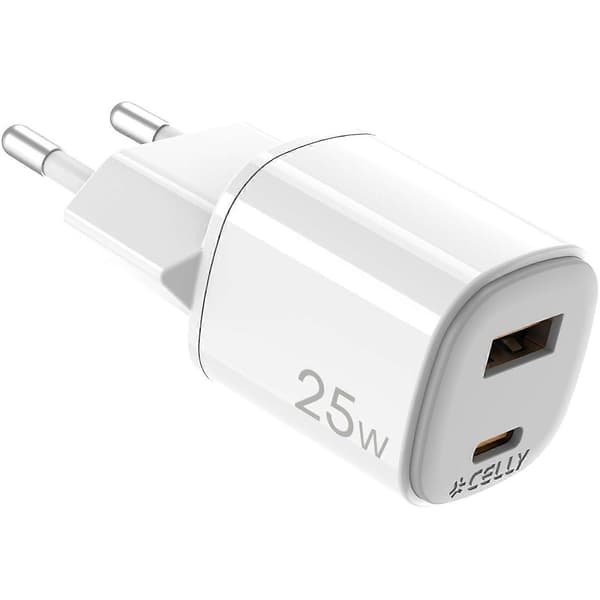 USB-lader GaN 1 x USB-A + 1 x USB-C PD 25W
