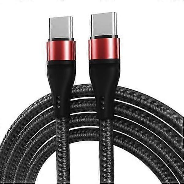 ADC-004 USB-C / Type-C - USB-C / Type-C PD -pikalataus punottu datakaapeli Red 2m