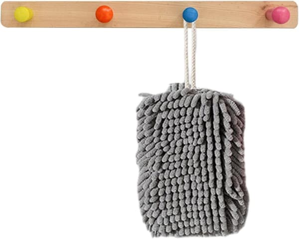 Håndklæder til badeværelset | Chenille Microfiber Håndklæder til badeværelset, bløde og fluffy Chenille håndklæder med strop, hurtigtørrende håndklæde til badeværelse og køkken