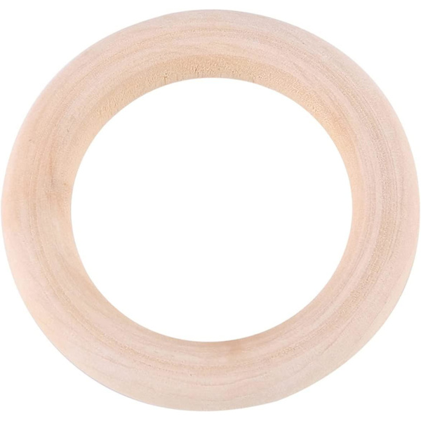 50 st naturliga träringar cirkel oavslutade naturliga trärunda ringar Diy trä hantverk hänge kontakter smyckestillverkning