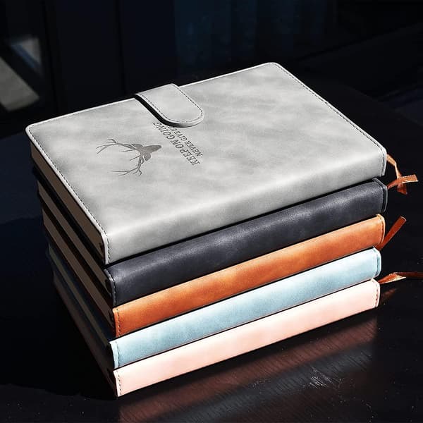 Notesbog A5, Journal A5 Notesbog Notesblok, 360 Sider Kunstlæder Hardcover Journal Notesbøger Med Penholder, Perfekt Til Kontor Skole Hjem B
