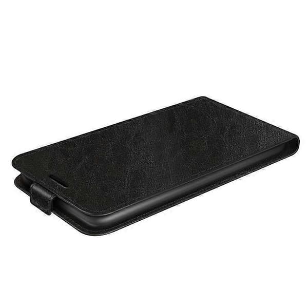 Mobilskal för Samsung Galaxy S25+(Plus), med kortfack vertikalt flip läderfodral Black