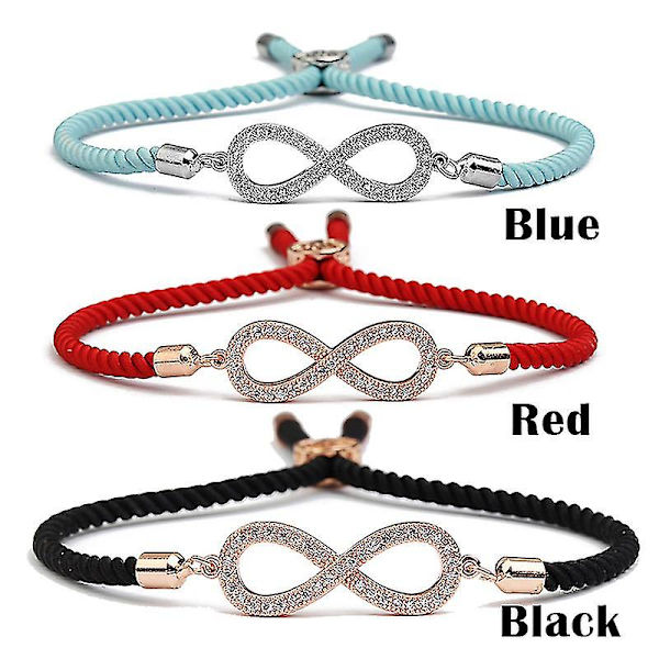 Dames armband justerbar handflätad rep handledskedja handgjorda smycken Red