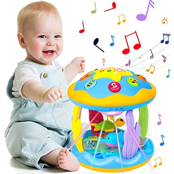 Aboosam Baby Leksaker 6 Till 12 Månader - Musikaliska Inlärningsleksaker För Spädbarn 12-18 Månader - Babies Ocean Roterande Ljusleksaker För Småbarn 1 2 3+ År Gamla Pojkar