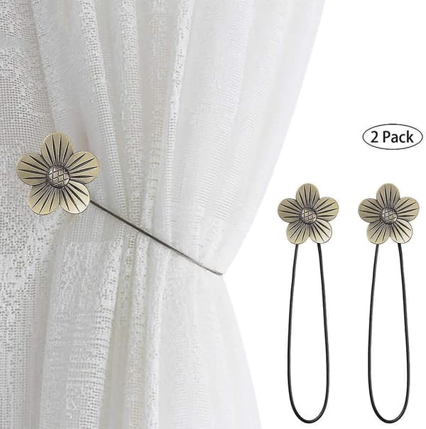 Magnetiske gardinbindere med clips (4 stk.), gardinholdere Style4