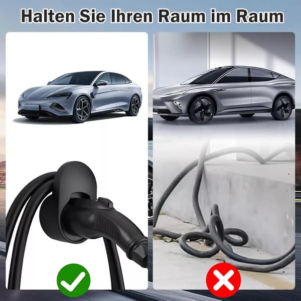 Typ 2 väggfäste, wallbox-fäste, kabel- och kontakthållare, wallbox EV