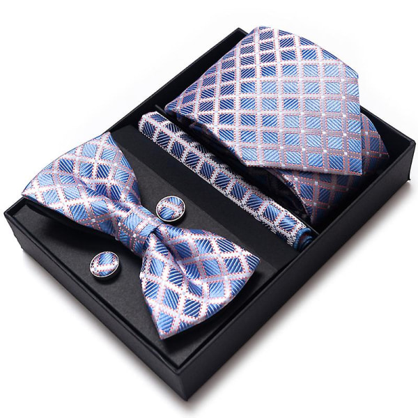 Herr slips fluga kostym presentförpackning 6-delad kostym slipsrem Business formell bröllopsslips WB243