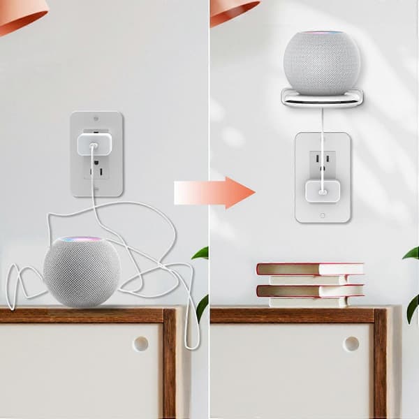 AHASTYLE PT149 Apple HomePod Mini -älykaiuttimen seinäteline – valkoinen White Multicolor