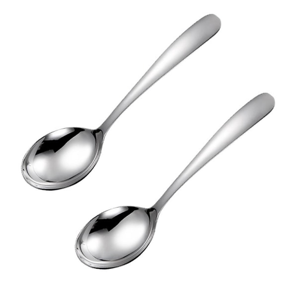 Stora serveringsskedar i rostfritt stål, bestick för bordsservering, serveringsredskap, buffé, bankett, serveringsskedar (2-pack) s