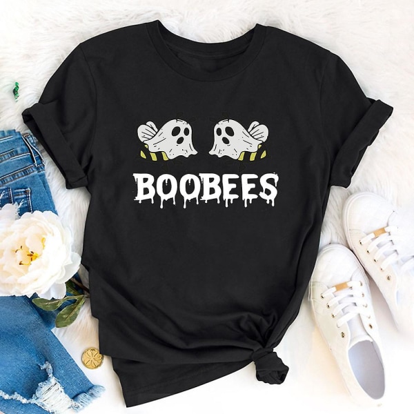 Bumble Bee T-shirt, Boo Bees Rolig Halloween T-shirt Black 3XL