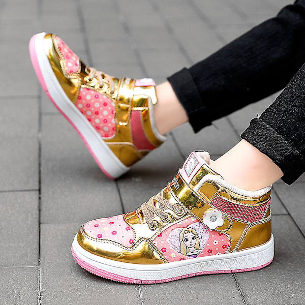Børnesko Tegneserie Sneakers Mode Flade Sko Til Piger Fr2107 Orange EU 34