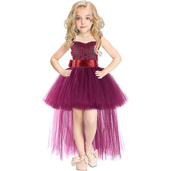 Flickor Tutu Klänning, Småbarn Handgjorda Tulle Festklänningar För Födelsedagsoutfit Red 6T