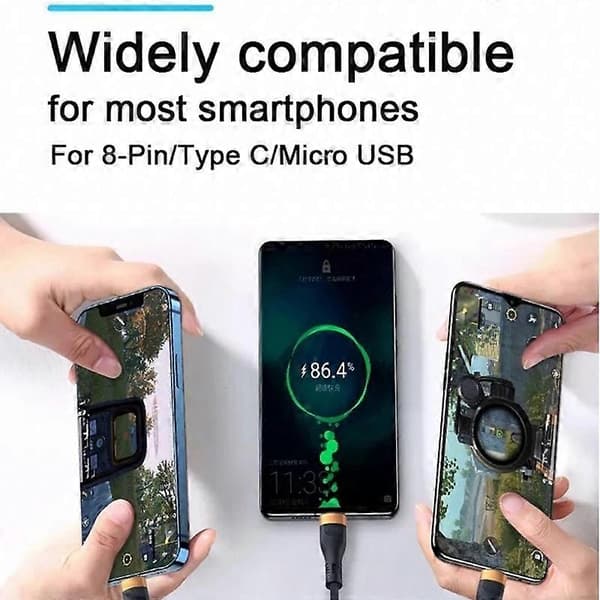 Typ B För iPhone 15-serien 1,2m PD 100W 3-i-1 Typ-C till Lightning+Typ-C+Micro Datakabel Telefon Style A