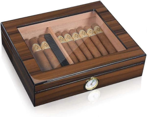 Stor Portabel Cigarrlåda i Cederträ Humidor Sx