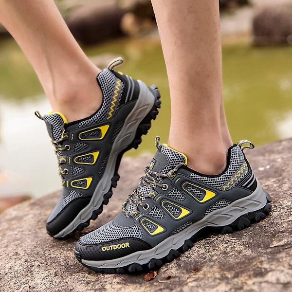 Herre Vandresko Lav Top Sneakers Til Udendørs Trailing Trekking Vandring 3Ds1981 Gray EU 44