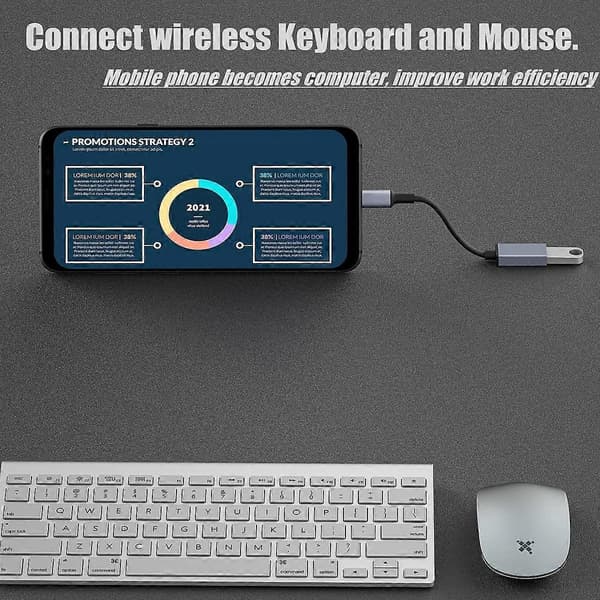 USB C till USB 3.0 Adapter Typ C OTG Kabel 3 till USB Hona Adapter OTG, Typ-C till USB adapterkabel