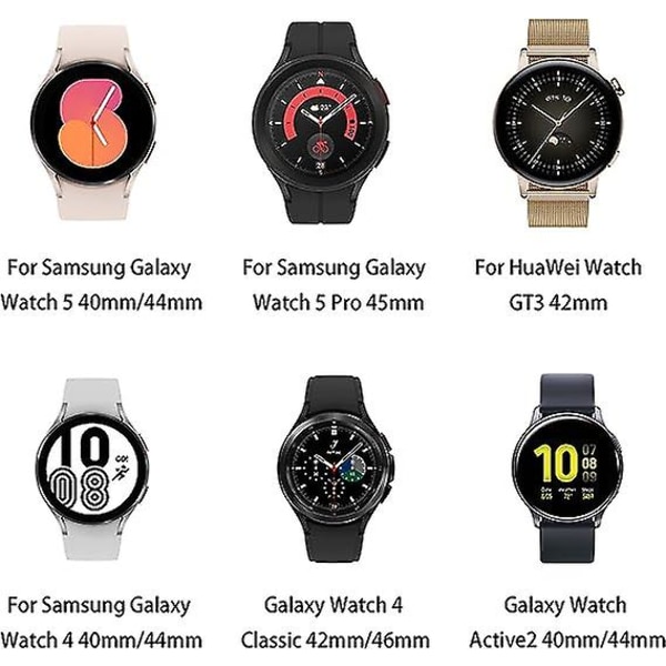 Kompatibel för Samsung Galaxy Watch 4-rem 40 mm 44 mm, 20 mm-rem för Galaxy Watch Active 2-rem 40 mm 44 mm, för Garmin Vivoactive 3-rem, roséguld