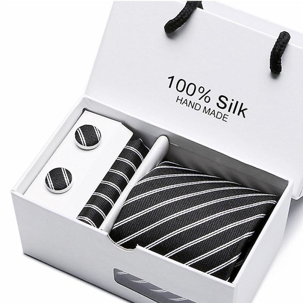 Miesten solmio lahjapakkaus 5-osainen puku solmioryhmä bisnes muodollinen hääsolmio B10