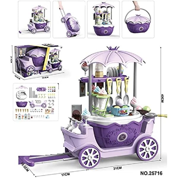 Flickor Leksaker Barn Lekhus Leksaker Simulering Pumpa Bil Dessert Butik Presentask