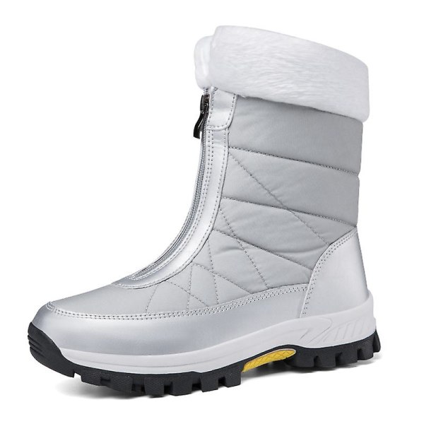 Dam Snow Boots Vinterstövlar Ankel Boots Damstövlar Varma Päls Anti-Slip 2Ks2239 Gray 39