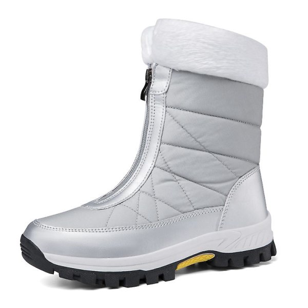 Dame Snestøvler Vinterstøvler Ankelstøvler Dame Støvler Varm Pels Anti-Slip 2Ks2239 Gray 35