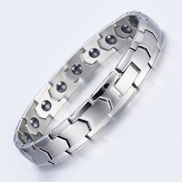 Terapiband för män i rostfritt stål - Armband - Handkedja - Smycke - Present C