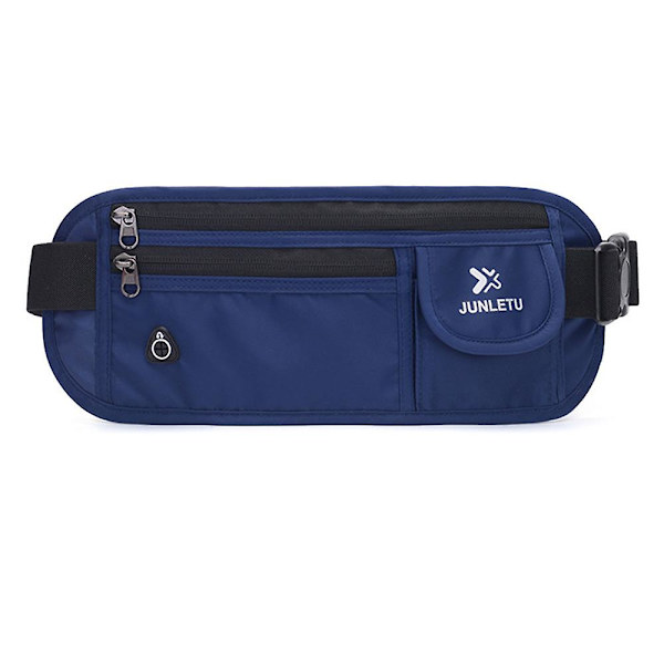 Erittäin ohut matkapuhelimen vyölaukku ulkoiluun, juoksuun, urheiluun, monitoiminen matkapassi-laukku navy blue