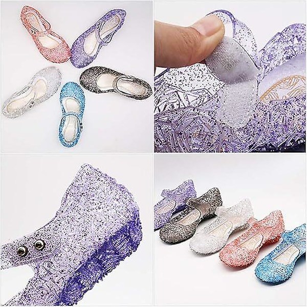 Prinsessflickor Sandaler Dansfest Cosplay Jellyskor För Barn PINK 26