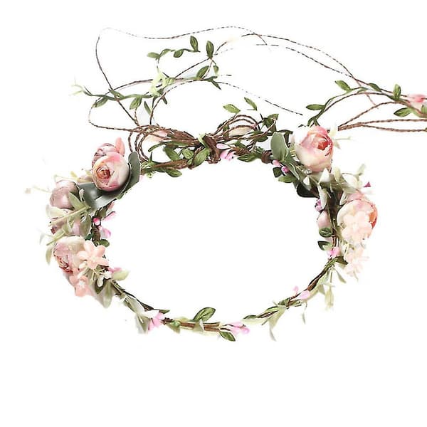 Blommig blomsterkrans blomsterkrona hårkransar pannband brud bröllopsfest