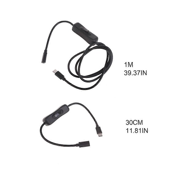 USB C til USB C Kabel Type C Hann til Type C Hunn med Brytere Lading Synkronisering