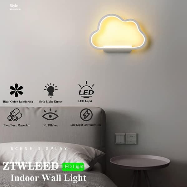 20w LED Innendørs Vegglampe, Skyform, Dimmbar Trefarget, Ra85 (hvit)