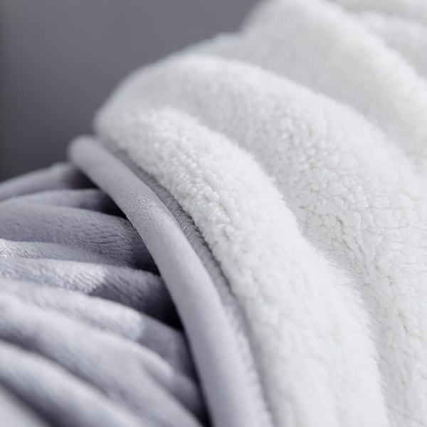 Harmaa Ruudullinen Peitto Kaksipuolinen Fleece- ja Muhkea Peitto Sänky Sohva Auto Olohuone Makuuhuone Talvi Lämmin Monikäyttöinen Peitto Viitta Huivi Napilla Joulu