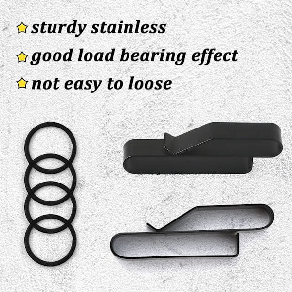 Nøgleholderclips til bælte, passer til 3,8 cm-5,7 cm standard eller ekstra tykke bælter, hurtig udløsning, taktisk nøgleholderclips designet til politi