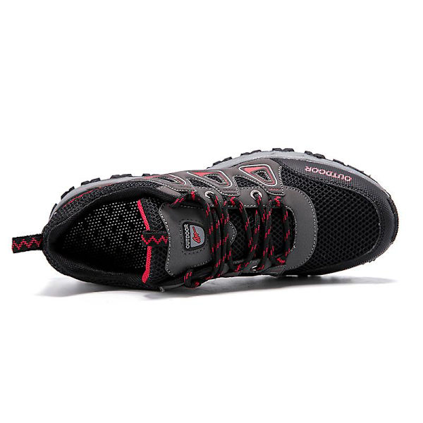 Herre Vandresko Lav Top Sneakers Til Udendørs Trailing Trekking Vandring 3Ds1981 Black EU 41