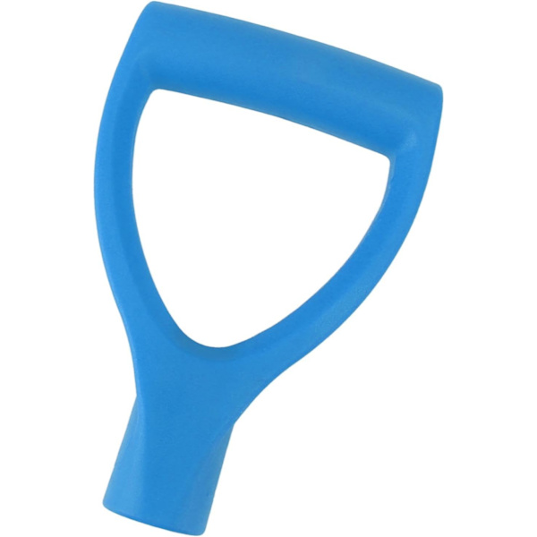 D-spade håndtag indvendig diameter på 3,2 cm/1,26\" erstatnings spade håndtag i plast til gravning og oprivning (lyseblå)