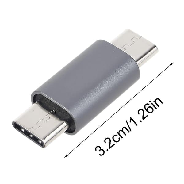 Universal Adapter Bærbar Type C Han til Type C Han Konverter til Smartphone Silver