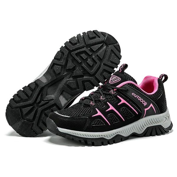 Damvandringsskor Lågskor Sneakers För Utomhusspårning Vandring Promenader 3Ds2101 BlackRed EU 39