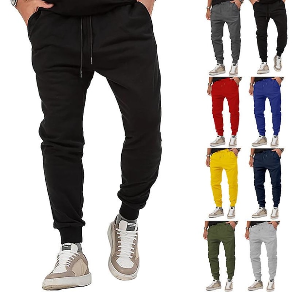 Herre Casual Bukser Høst Flerfarget Allsidig Løs Utendørs Sport Joggebukser Red XL