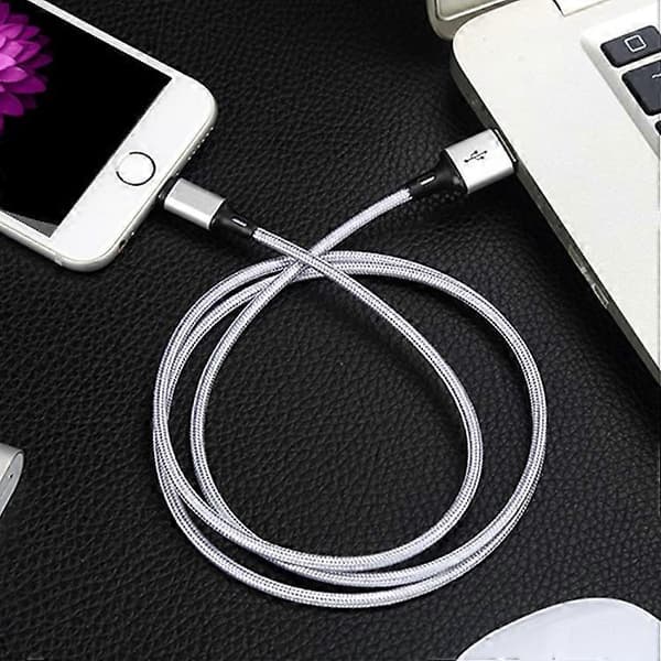 4 kpl 2,4A USB-C / Type-C - USB punottu nopea lataus- ja synkronointikaapeli Blue 1m