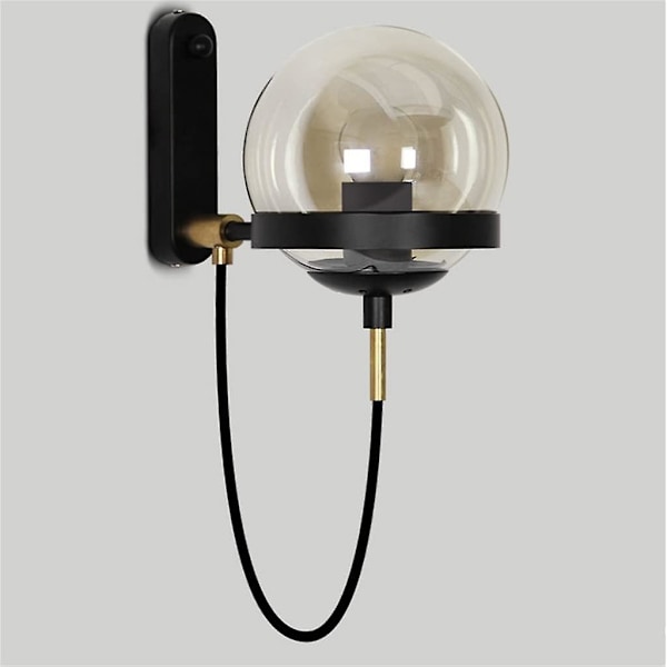 3 typer lys Innendørsbelysning Soverom Sengelampe Belysning for Stue Vegglampe for Hjemmeinnredning LED av 1 stk (Farge: Svart)