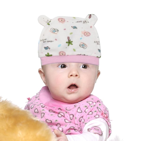 3-delad babyhattsset lämplig för 0-3 månader gamla, nyfödda babyhattar för pojkar och flickor style3